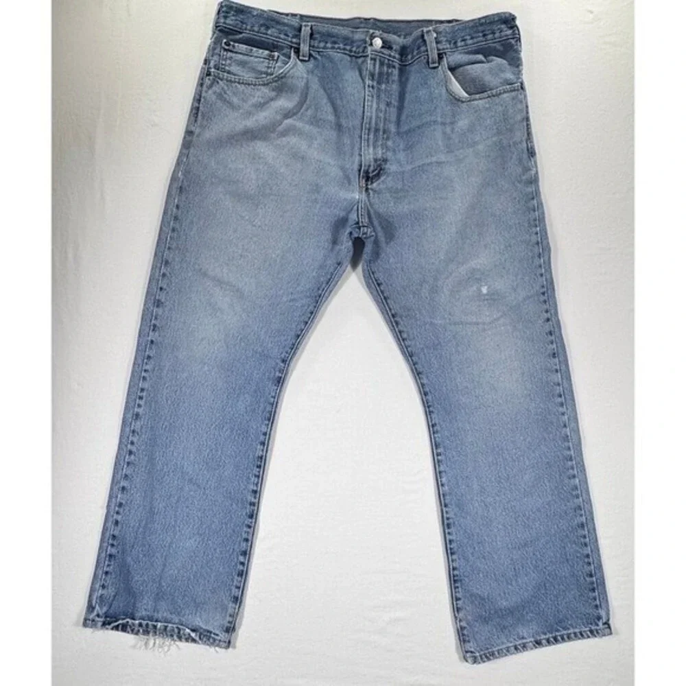 Levi Strauss 505 Jeans‎ Mens Light Wash Straight Fit Denim Pants Size 40x30